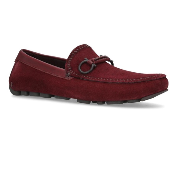 Salvatore Ferragamo Other - NEW • Salvatore Ferragamo • Rubino Suede Leather Drivers Slip On Burgundy Red 11